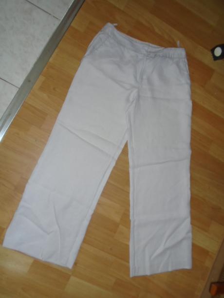 Kalhoty široké len vel gb 12, 40