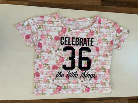 Růžičkové triko 36, vel l, a méně volně, fb sister, l