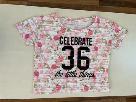 Růžičkové triko 36, vel l, a méně volně, fb sister, l