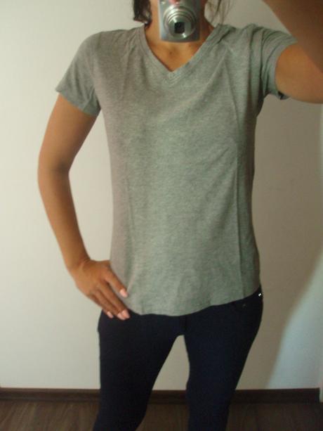 Šedé tričko upfashion, s