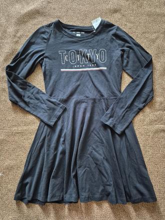 Dívčí bavlněné šaty s dl. rukávem  f&f vel. 146, f&f,146