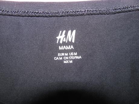 Těhotenské černé elastické tričko h&m, h&m,m