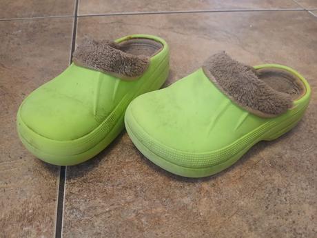 Zateplené plastové pantofle, vel. 27/28, 27