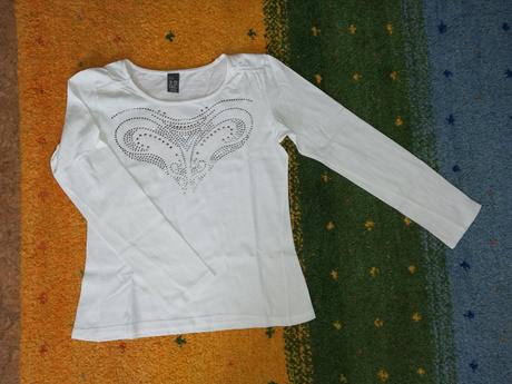 Dívčí triko s dlouhým rukávem, zara,140