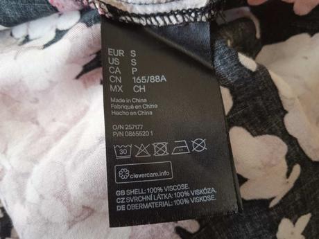 Dámské letní šaty květované midi h&m s m 36 38, h&m,s