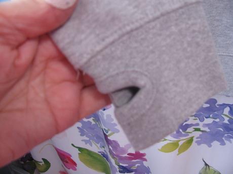 Šedá teplá bavlněná mikina s kapucí cottonridge, s