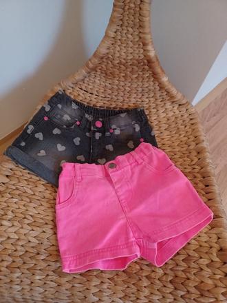 2krát neon srdíčkové šortky kraťasy kik a f&f, f&f,110