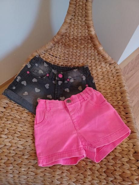 2krát neon srdíčkové šortky kraťasy kik a f&f, f&f,110