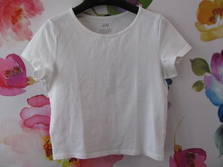 Bavlněné elastické crop top tričko h&m, h&m,164