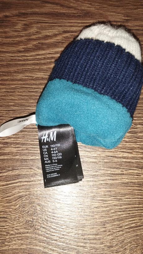 2x rukavice úpletové 110, h&m,110