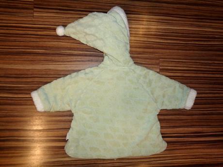 Kouzelná zelená vyteplená bundička s čápem, berti,62