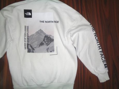 Bílá bavlněná mikina the north face, s
