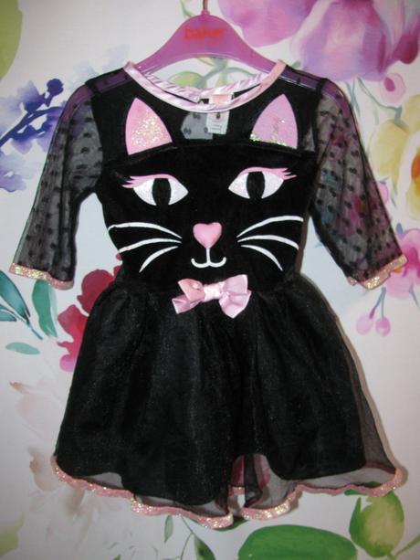 Karnevalový kostým-černo růžové šaty kočička, 