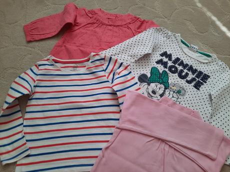 4x tričko dlouhý rukáv, h&m,98