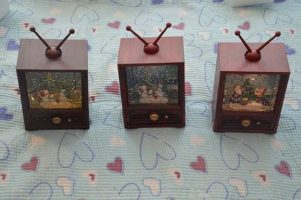 3x hrací vánoční skříňka vintage, 