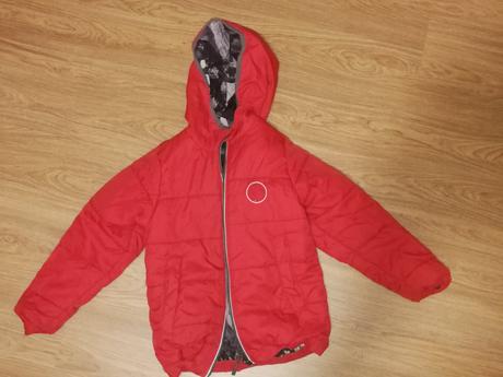 Oboustranná zimní bunda, vel. 116-122, decathlon,116