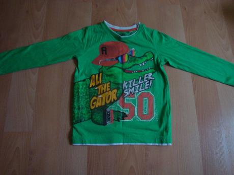 Triko s dlouhým rukávem - krokodýl, vel. 116, palomino,116