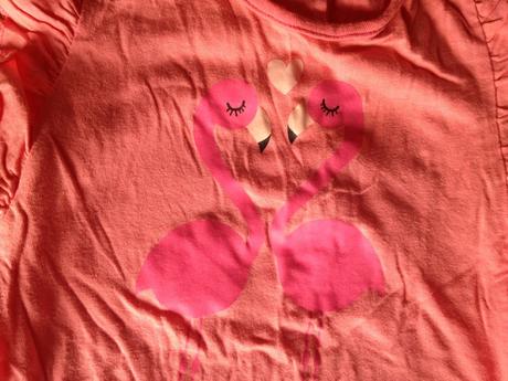 Dívčí tričko plameňáci, srdíčko vel. 80 - 86, 80