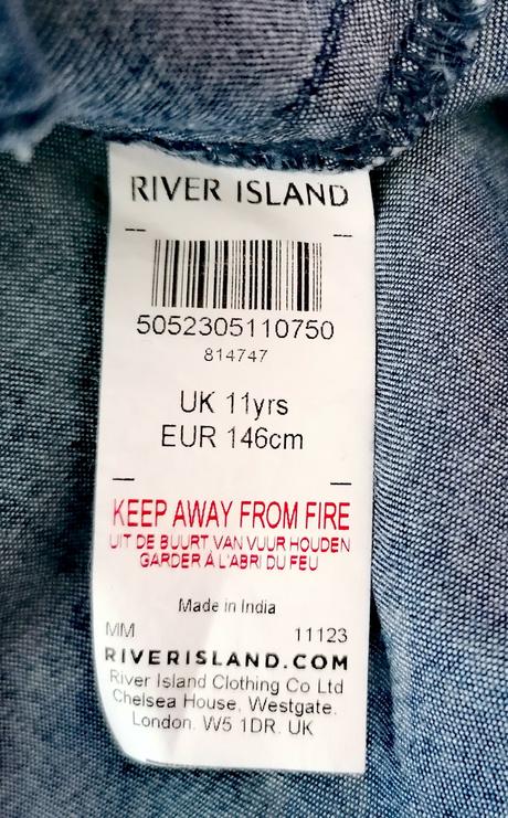 Džínová košile vel 146, river island,146