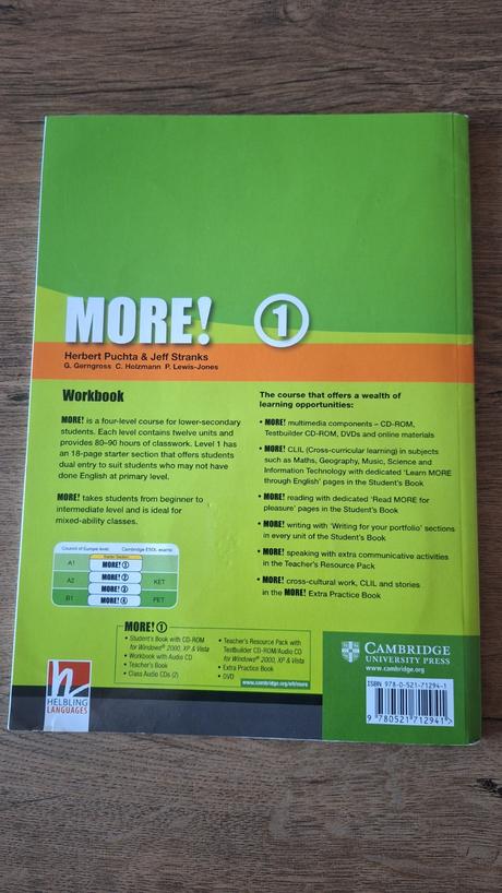 More 1 workbook- cambridge s cd, 