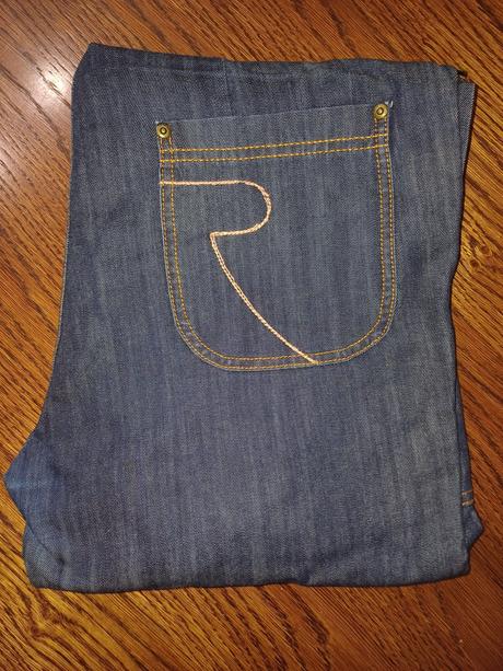 Těhotenské kalhoty-džíny s laclem vel.42, 42