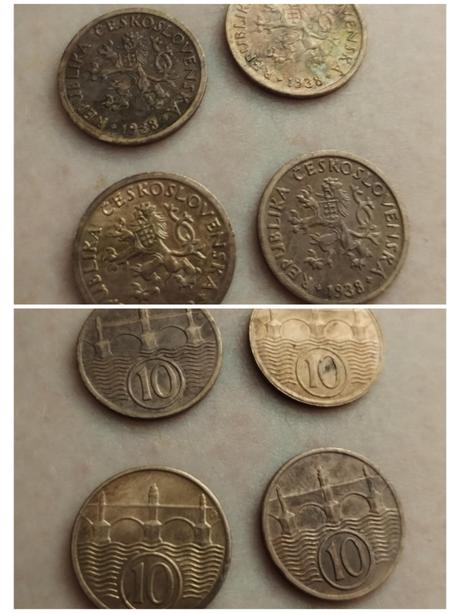 Historické 5ti a 10ti haléře 1922-1938,