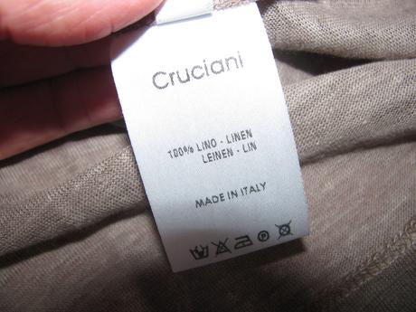 Pánské lněné italské polo triko cruciani, xl