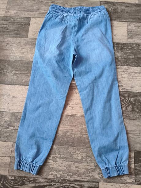 Kalhoty jogger pro kluka, denim,134