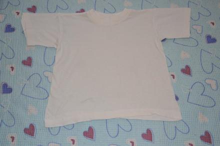 Bílé bavlněné tričko do školky, na vystoupení, 104