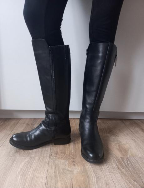 Celokožené kozačky na zip, vel. 36, 36