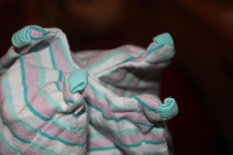 Dívčí čepice, čepička proužky, obvod 43 - 45 cm, 74