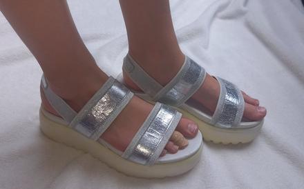 Stříbrné sandále, lasocki,36