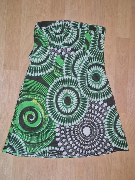 Šaty bez ramínek zelené jane norman, 152