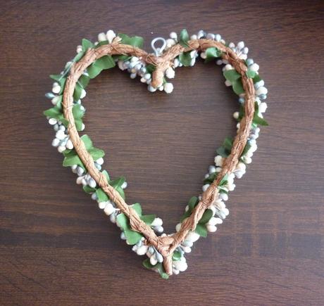 Dekorace - srdce na pověšení, 