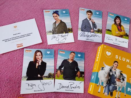 Hra, karty slunečná, podpisové karty, 