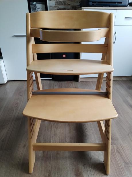 Celodřevěná polohovatelná jídelní židle pro dítě,