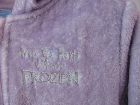 Fleecový lila overal na spaní - ledové království, disney,104
