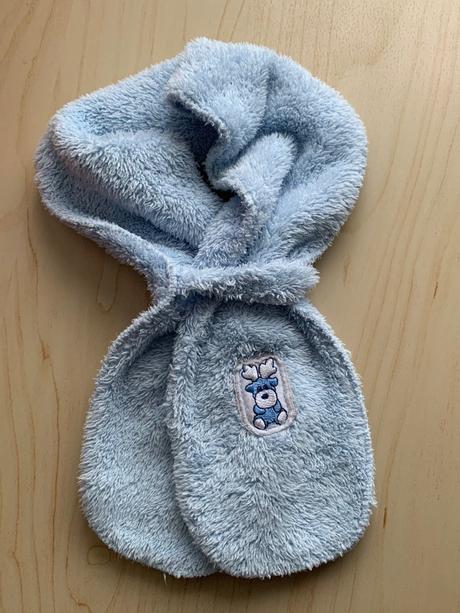 Dětské šála modrá se sobíkem 79x11 cm, 