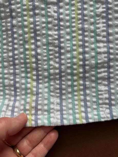 Ob/ šaty s proužky - v.4/5 let, nutmeg,110