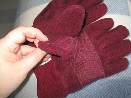 Flísové rukavice cca 7-10 let, tcm,134