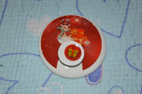 Vánoční set vintage hrneček s víčkem a lžičkou,