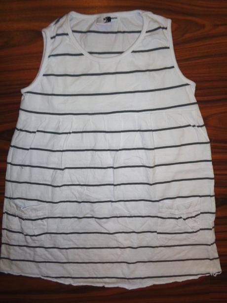 Super bílá bavlněná tunika s proužky 146/152, girl2girl,146