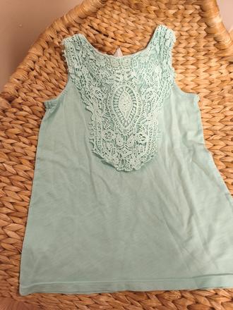 Mint top s krajkou na zádech lindex 110/116, lindex,116