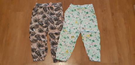 2x tenké kalhoty ham, h&m,98
