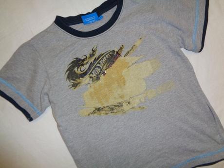 Šedé melírované tričko hot wheels, 140