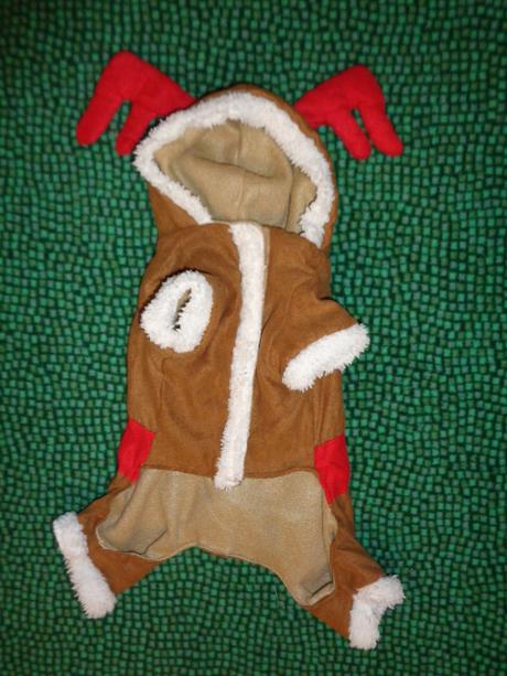 Luxusní vánoční obleček pro pejska - sobík - 26 cm,