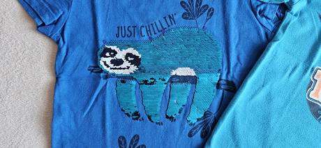 2x dětské tričko, přeměňovací obrázek lenochod 110, kiki&koko,110