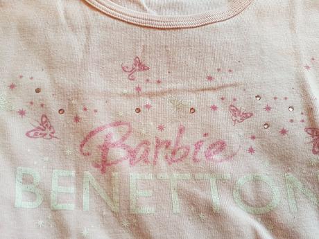 Růžové triko barbie, benetton,128