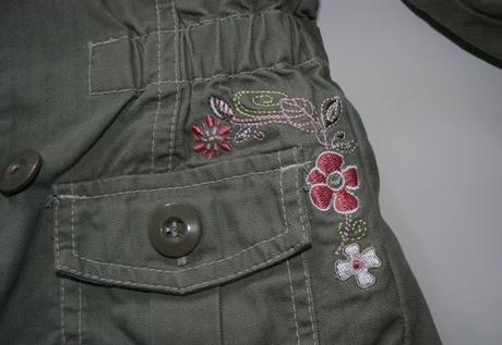 Jarní plátěná bundička vyteplená s mikinou, topolino,86