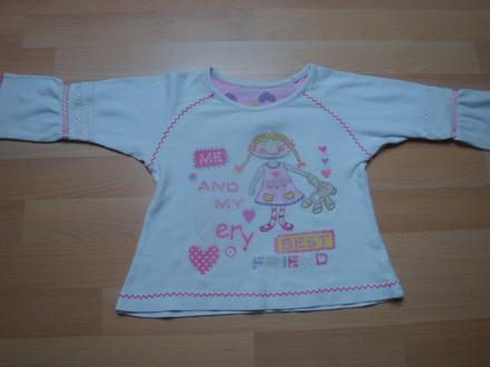 Tričko s dlouhým rukávem pro holky, vel. 92, st. bernard,92